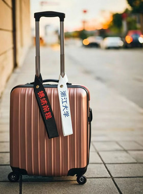 定制行李箱名字条书包姓名条背包彩色刺绣飘带旅行箱标记挂牌记号
