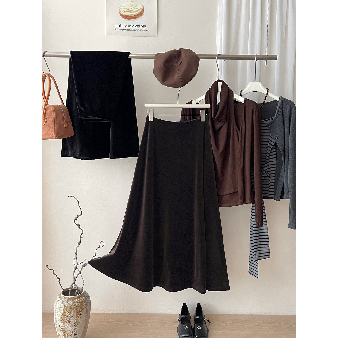 法式复古金丝绒大摆鱼尾半身裙女秋冬高级感洋气质显瘦百搭a字裙,女装/女士精品,半身裙,淘宝优惠券,粉丝福利购,淘宝优惠卷