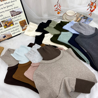 高级设计感洋气质显瘦百搭打底衫