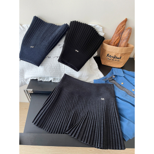 法式 百褶短裙女春夏洋气质a字显瘦百搭半身裙 复古miu系高级感西装