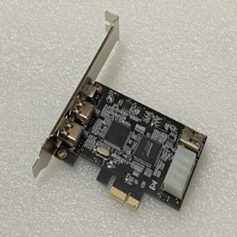 台式机PCI-E1x转1394扩展卡4口3个6针1个4针 DV高清视频采集卡