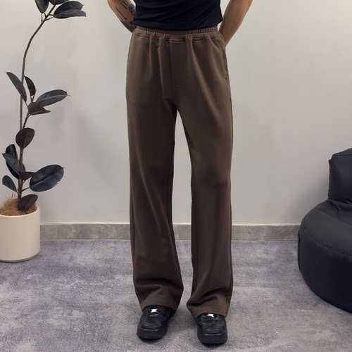 Roast Lucky 美式直筒棕色休闲卫裤cleanfit微喇叭宽松百搭长裤