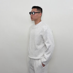 Roast lucky秋冬基础运动休闲加绒加厚套头圆领卫衣通勤百搭保暖