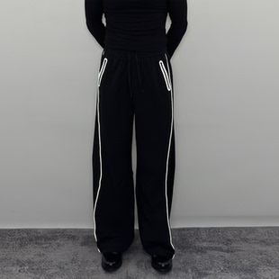 男复古防水休闲运动裤 反光压胶织带直筒长裤 lucky美式 Roast