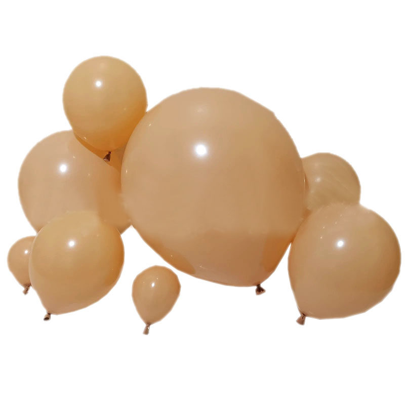 5/10/18/36寸亚光复古系纯肤色气球杏驼色鸡蛋色生日派对装饰布置