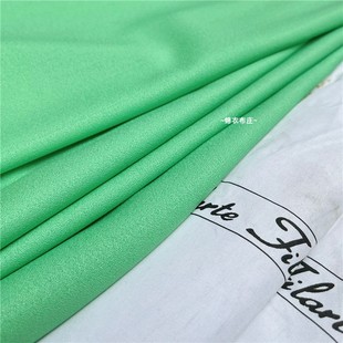 意大利进口filarte苹果绿单层绉纱羊毛西装 服装 布料 连衣裙阔腿裤
