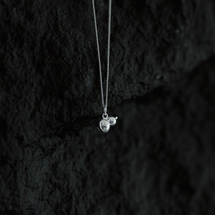 福禄双全 足银S999实心小葫芦吊坠纯银项链