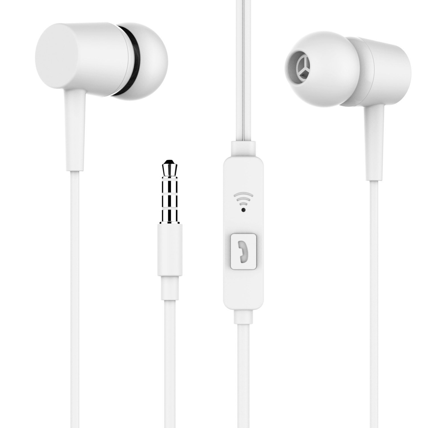 /有线耳机3.5mm圆孔手机耳机线控带麦语音耳塞入耳式音乐耳机