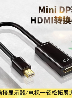 雨硕MiniDP转HDMI转接线DP转HDMI连接线笔记本电脑显示器转换器头
