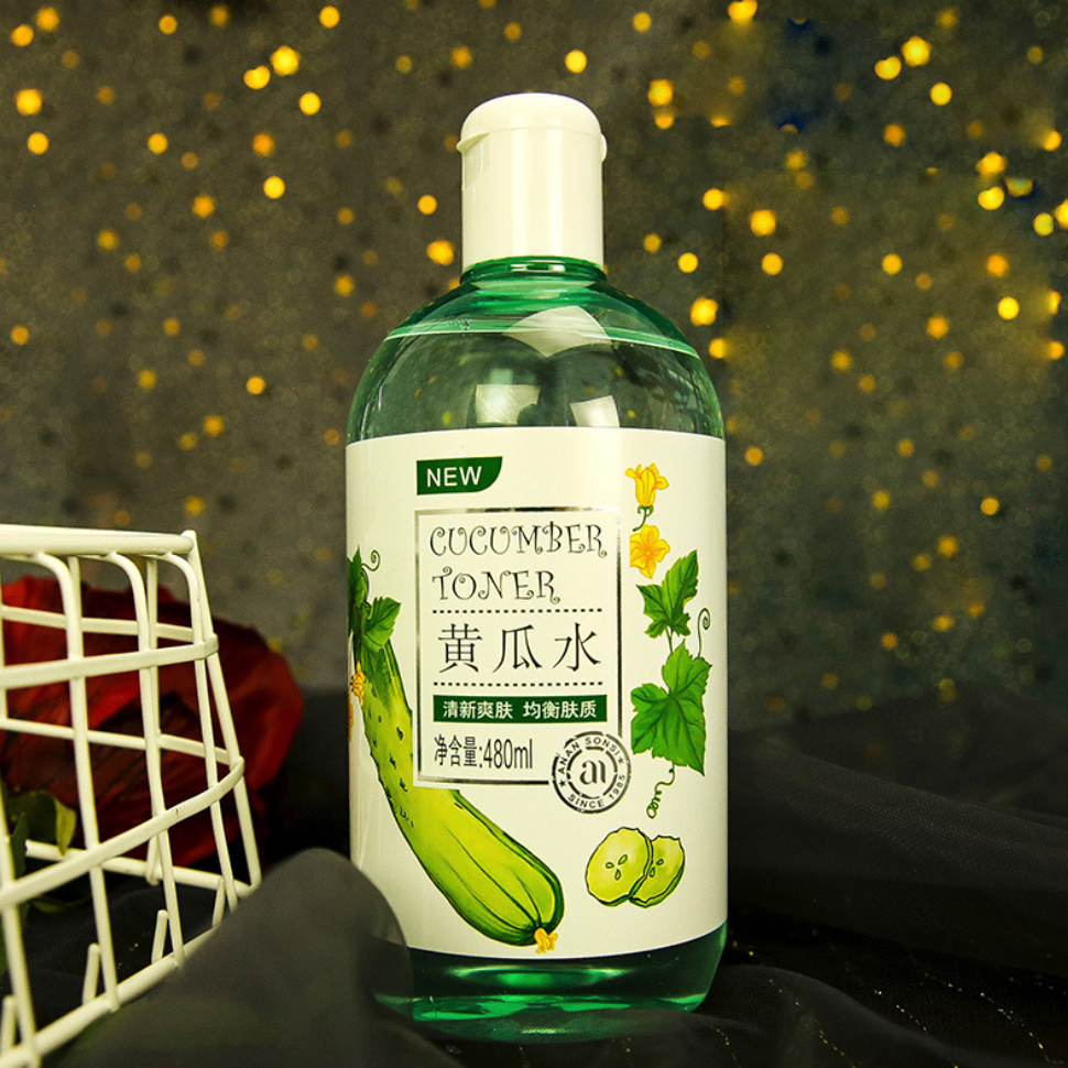 安安 黄瓜水480ml 经典怀旧老国货 保湿爽肤水男女学生温和护肤品