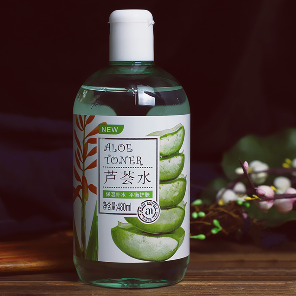安安芦荟爽肤水480ml补水保湿