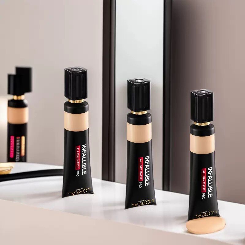 欧莱雅吸油棒PRO恒放溢彩哑光粉底液自然肤色320#35ml油皮护肤品