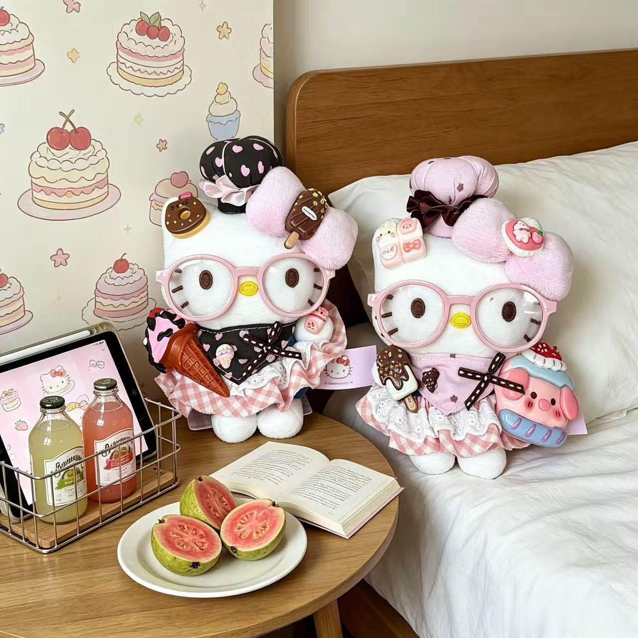 甜酷甜品屋Kitty包挂件公仔布艺毛绒公仔玩偶