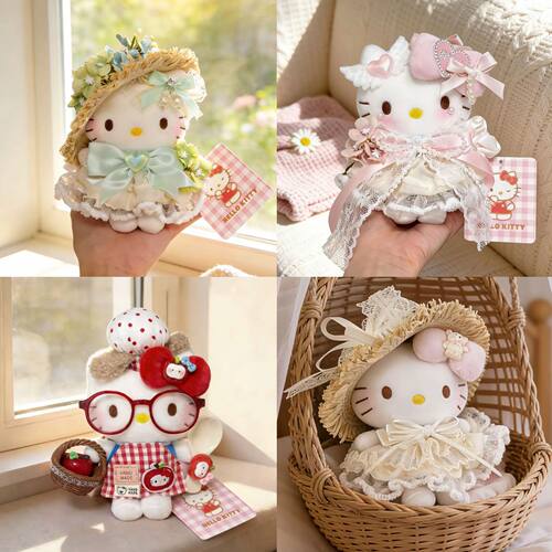 新款hellokitty挂件玩偶哈喽kitty猫春款包挂挂饰换装娃娃尚绒坊