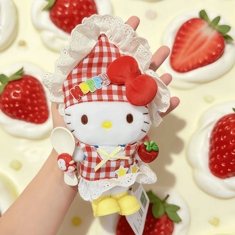 正版helloKitty汉堡厨师夏日樱桃挂件玩偶毛绒挂饰尚绒坊官方批发图片