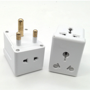 大南非标一转三电源转换器大三圆柱转换插头空调3圆脚转换插座