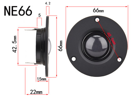 牌扬声器DIY音响2.5寸3寸丝膜高音喇叭单元NE57/66/70/74/80