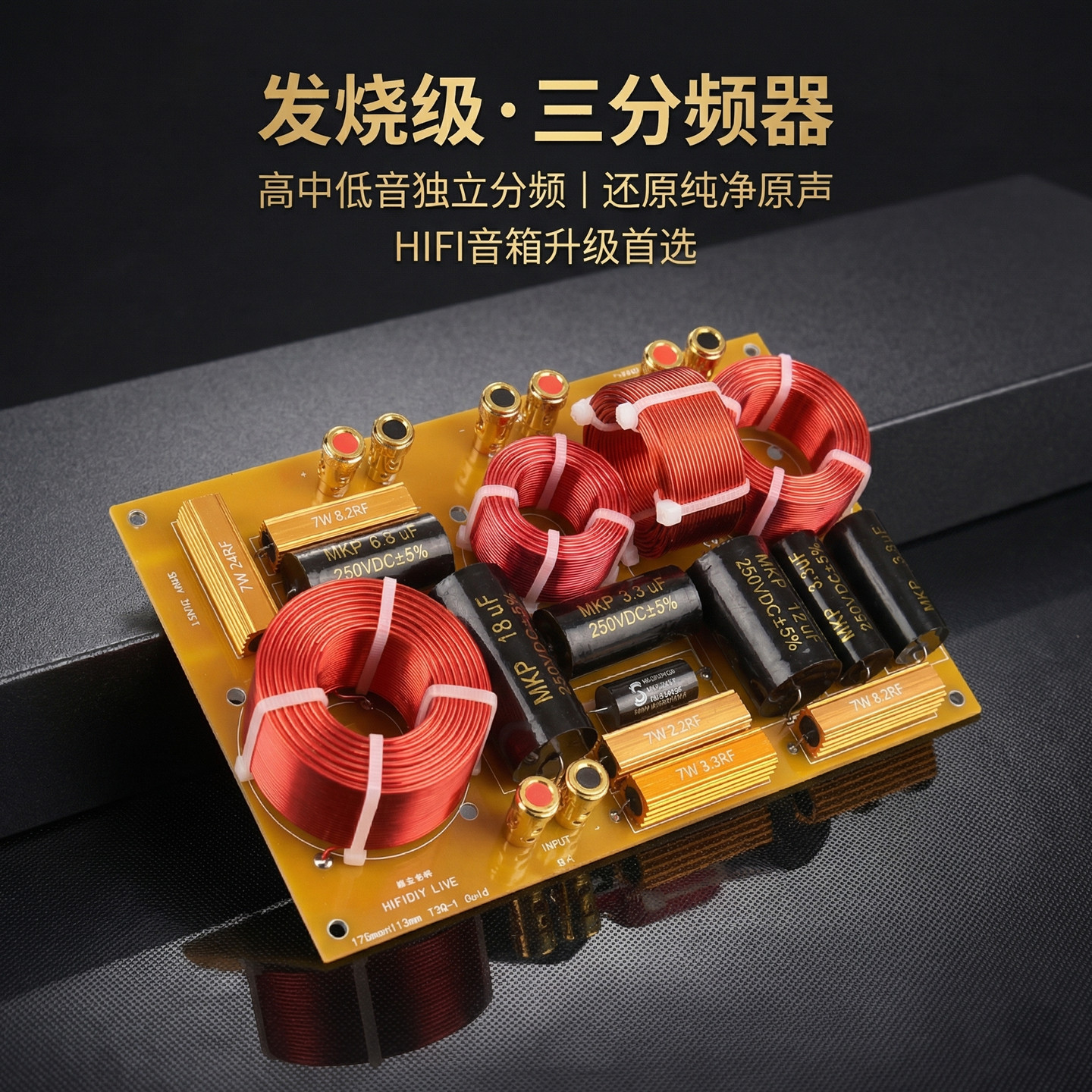 精全音响DIY HIFI 发烧HIFI音箱 高中低 三分频器 独立一体T3B