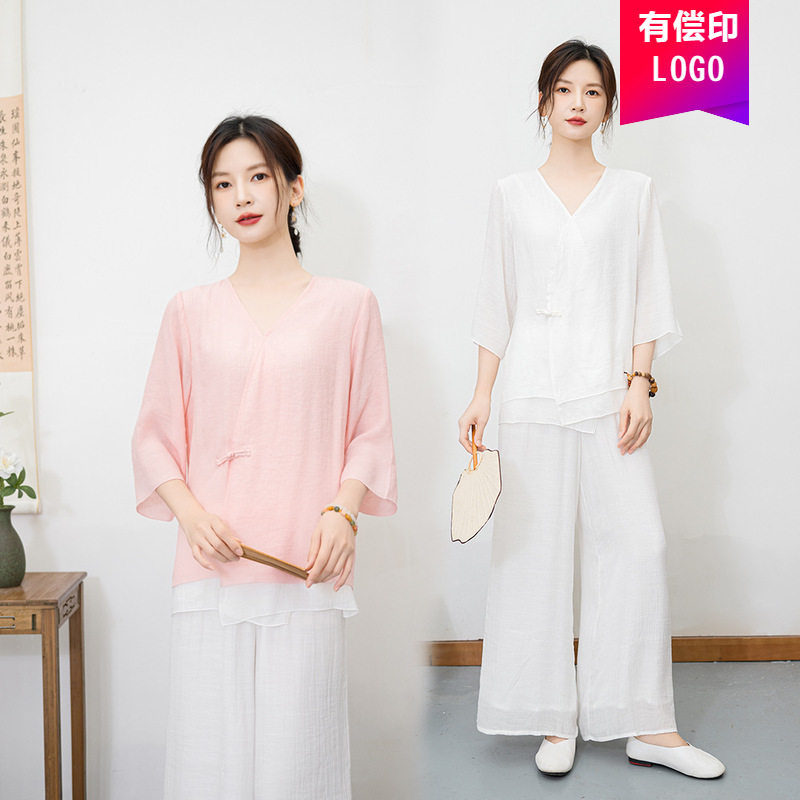 新款#2025新款民族风禅意打坐练功服两件套国风瑜伽疗愈服冥想服