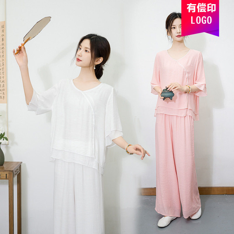 新款#2025新款民族风禅意打坐练功服两件套国风瑜伽疗愈服冥想服