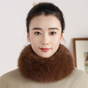 仿真狐狸毛围脖大衣毛领子两用秋冬保暖女韩版 皮草围脖毛毛领围巾