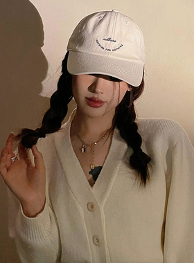 字母刺绣棒球帽大头围 休闲韩版百搭夏季春情侣鸭舌帽显脸小时尚