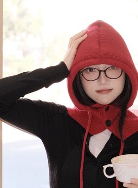 巴拉克拉法帽冬季帽子围脖一体秋冬新款加大加宽保暖防寒