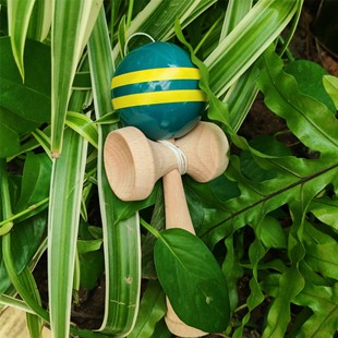 初学者亮面PU漆剑玉技巧球纯木剑球