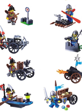 启蒙积木狮王城堡系列益智拼装儿童玩具1003-1008袋装老款绝版3