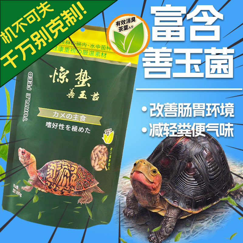 惊蛰善玉菌益生菌发色龟粮水龟半水通用饲料主食巴西黄缘增艳营养