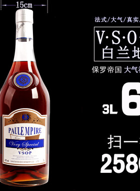 洋酒3Lvsop白兰地XO3000ML