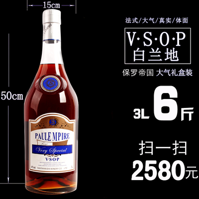 洋酒3Lvsop白兰地XO3000ML