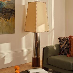 中山工厂直销美式复古落地灯侘寂风手工羊皮纸落地灯卧室客厅酒店