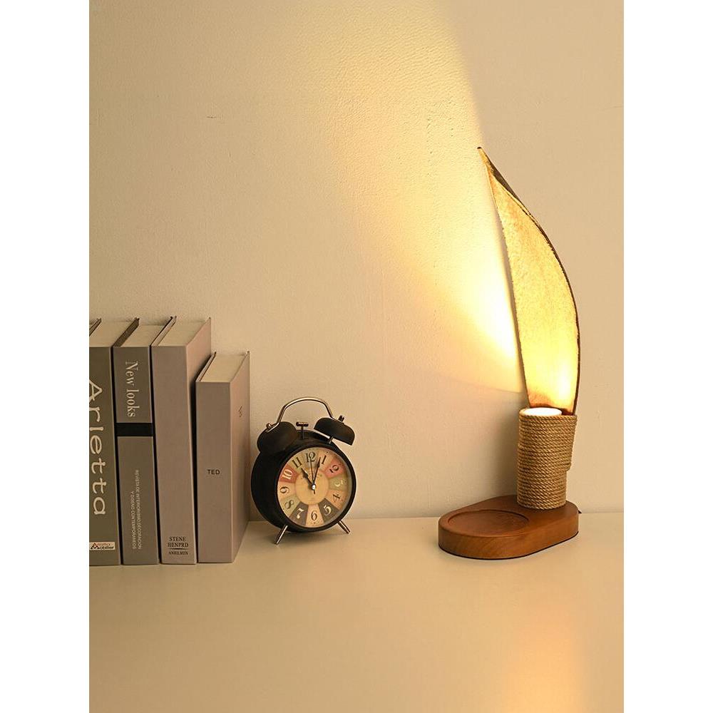 极简日式侘寂风可可叶子吊灯台灯设计师艺术民宿餐厅创意个性中古