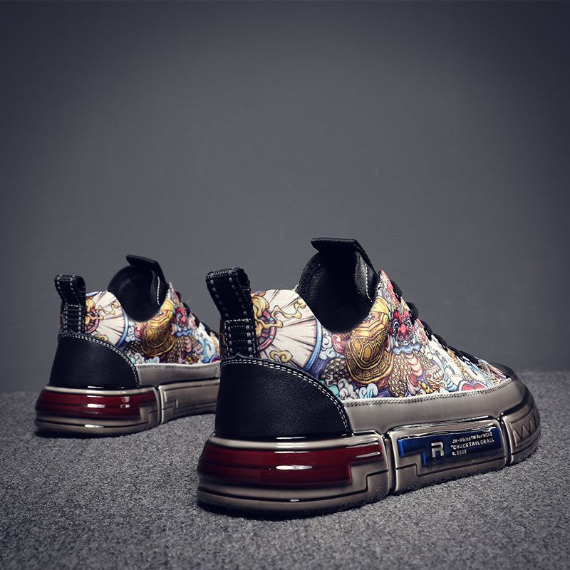 男鞋国潮男士休闲鞋春季新款低帮韩版潮牌休闲板鞋百搭国潮男鞋子