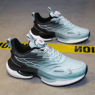 旋转纽扣男鞋秋季青少年初中学生专业跑鞋超轻减震休闲跑步运动鞋
