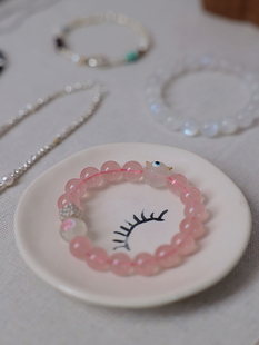 小怪兽~收藏级天然马达加斯加粉水晶手串正桃花原创手链闺蜜礼物