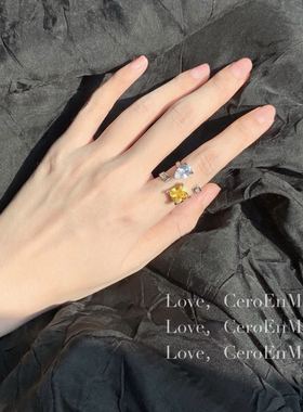 ceroenmi柠檬茶钻镶嵌女镶嵌锆石
