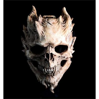 Skeleton Skull Mask Death Warrior 骷髅头骨面具鬼屋道具