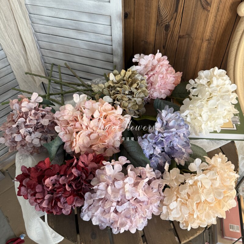 单支希腊绣球仿真花家居客厅餐桌摆设装饰假花婚庆手捧花拍摄道具