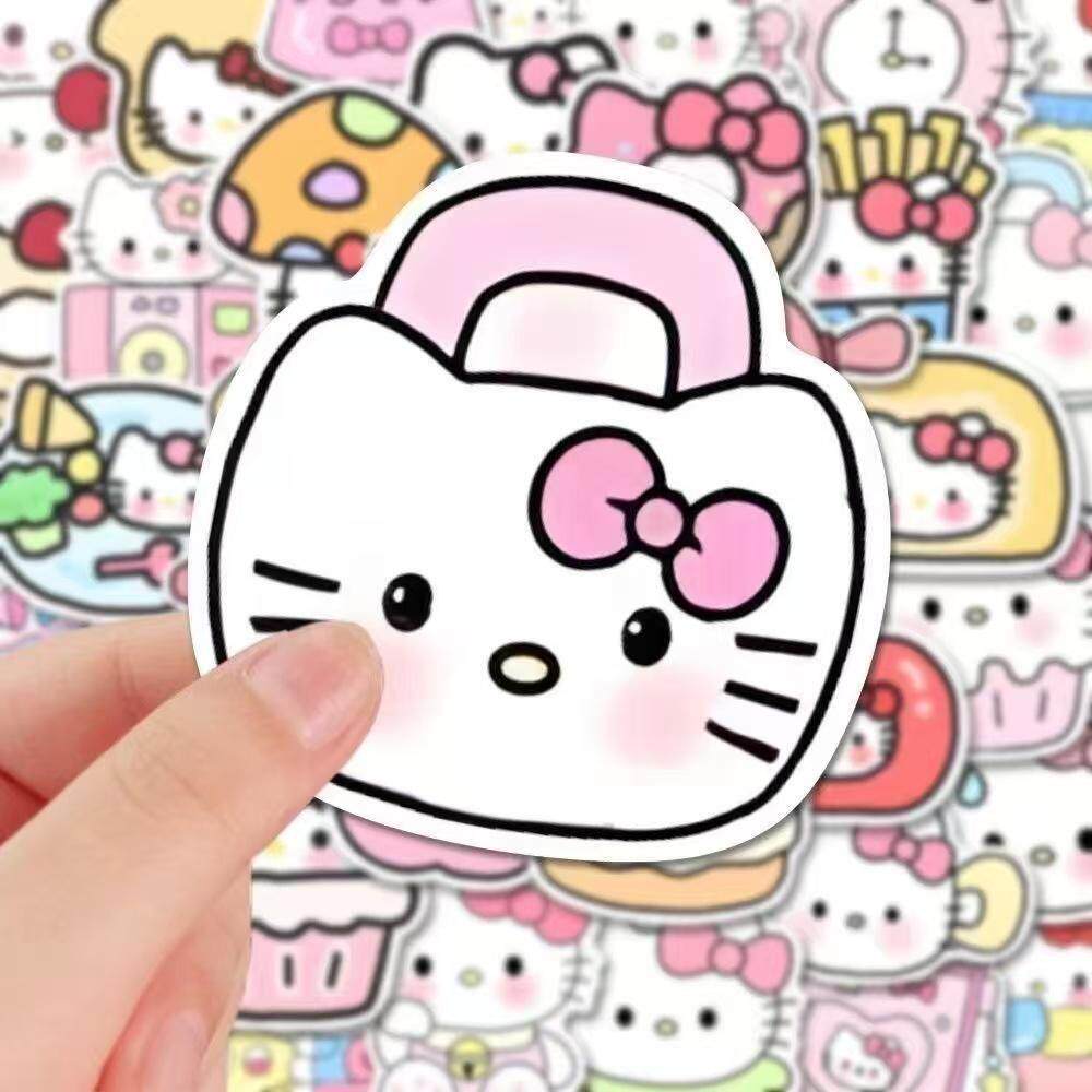 kitty凯蒂猫100张手账贴纸可爱拉杆箱少女心卡通手机装饰贴画创意
