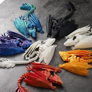 3d打印始祖鸟羽毛飞龙翼龙关节可动仿真模型手办礼物玩具教具造景