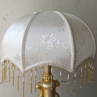 包邮仿羊皮纸白色灯罩带吊坠灯罩台灯落地灯客厅卧室防刺眼通用罩