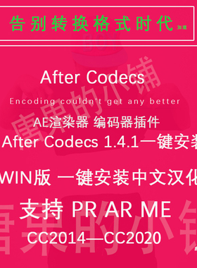 AE渲染器H264 支持AE PR2020版  插件AfterCodecs 带安装教程