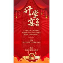 升学宴请柬电子版邀请函制作请帖商务婚礼高考活动金榜题名