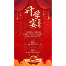 升学宴请柬电子版邀请函制作请帖商务婚礼高考代做活动金榜题名