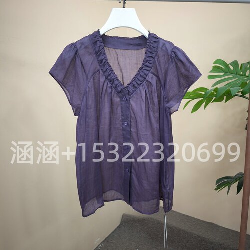 35折RB家2025夏正品短袖衬衫上衣6A22S69439-559