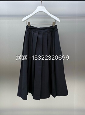 j↗03女装 秋装专柜新款黑色百褶休闲学院风半身裙J410112052-999