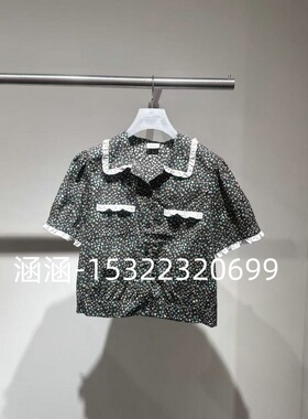 46折D家2025夏款专柜正品黑色上衣2J3D301-1299