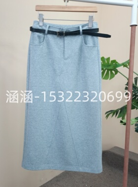 如家2025春正品直筒纯色显瘦半身中裙6A12Q69341-579